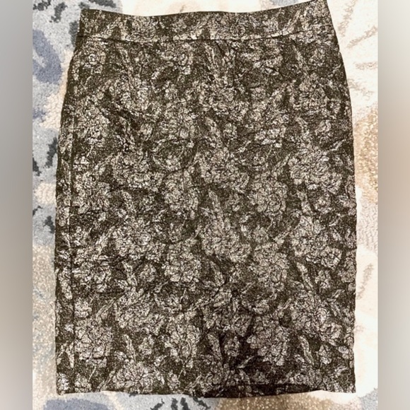 NWOT J.Crew Jacquard Metallic Crinkle Skirt - Picture 6 of 10